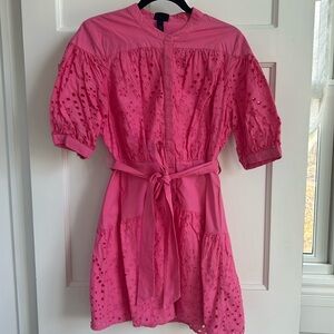 Scoop Eyelet Embroidery Dress